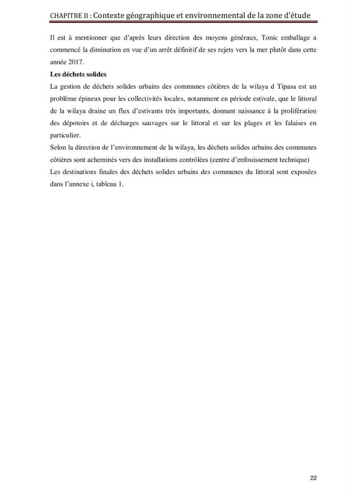 Evaluation de la vulnérabilité socio-économique du secteur de la pêche face à une pollution potentielle par les hydrocarbures dans la baie de Bou-Ismail
