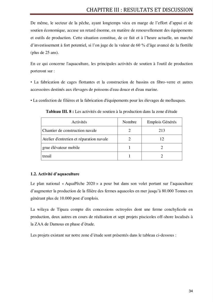 Evaluation de la vulnérabilité socio-économique du secteur de la pêche face à une pollution potentielle par les hydrocarbures dans la baie de Bou-Ismail