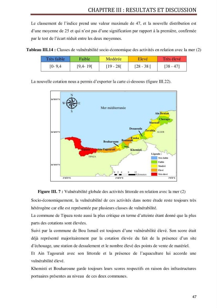 Evaluation de la vulnérabilité socio-économique du secteur de la pêche face à une pollution potentielle par les hydrocarbures dans la baie de Bou-Ismail