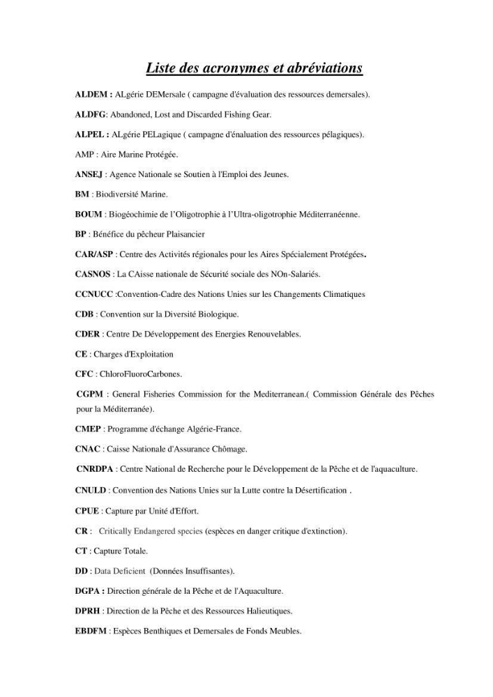 Contribution a l\'étude de l\'impact des changements des paramètres du milieu et de la préssion de la pêche sur les Bio-ressources marines Algériennes: