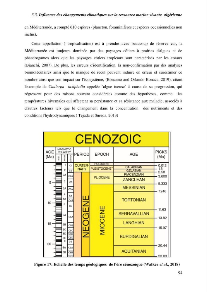 Contribution a l\'étude de l\'impact des changements des paramètres du milieu et de la préssion de la pêche sur les Bio-ressources marines Algériennes: