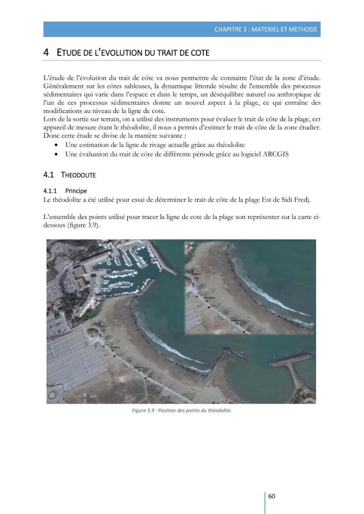 Modélisation de l\'hydrodynamique sédimentaire soumise à l\'action de la houle et des courants: Application à la côte de Sidi-Fredj