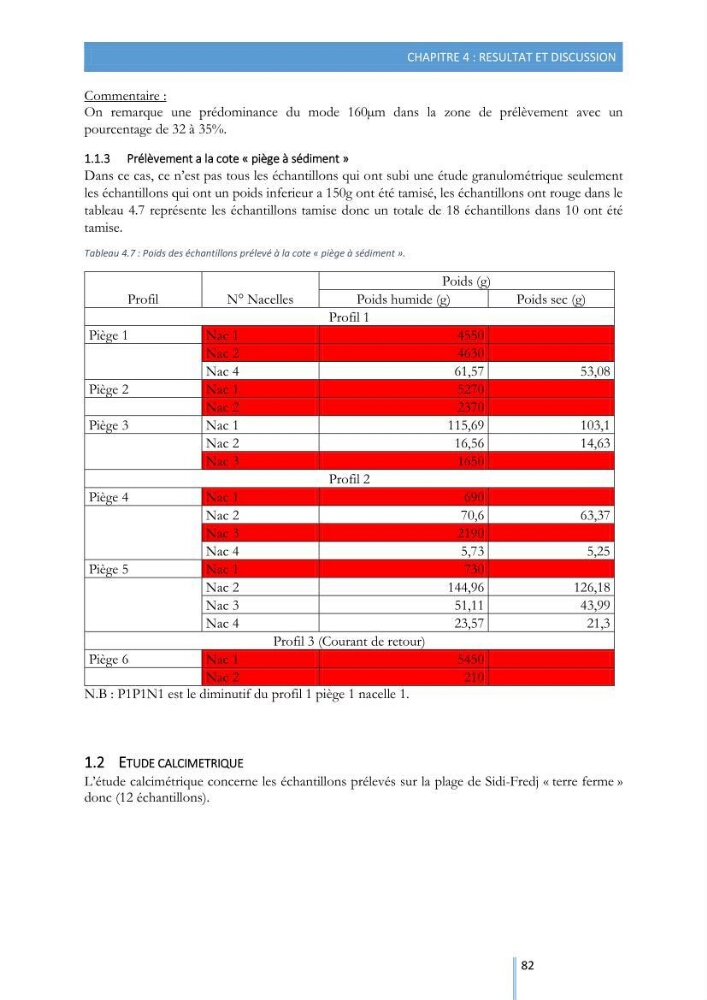 Modélisation de l\'hydrodynamique sédimentaire soumise à l\'action de la houle et des courants: Application à la côte de Sidi-Fredj
