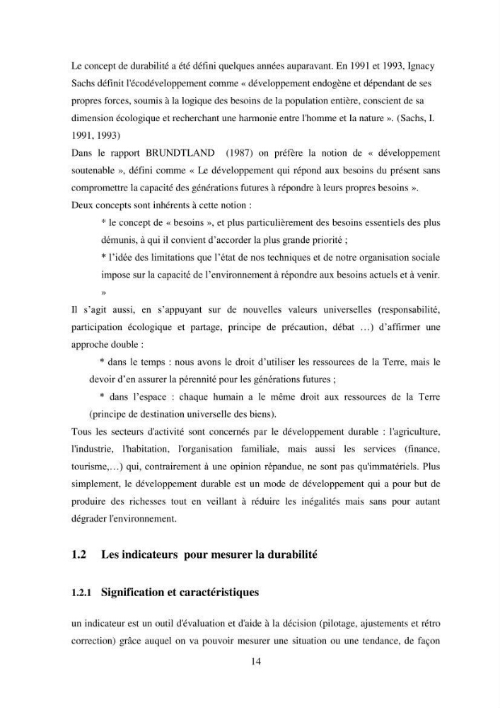 Profil de durabiblité d\'une zone cotiêre urbaine