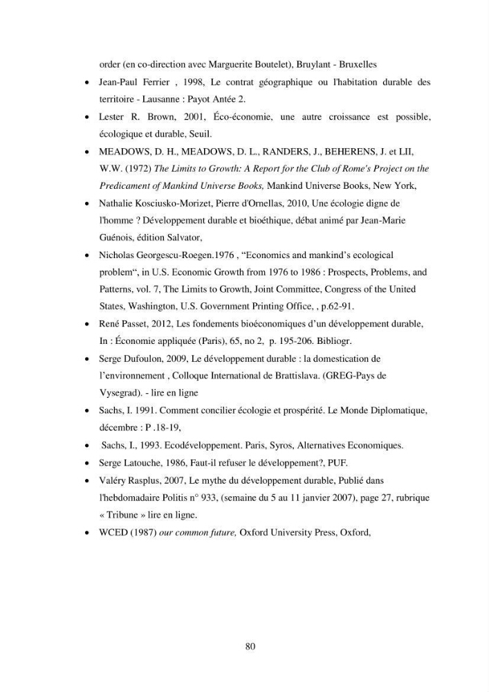 Profil de durabiblité d\'une zone cotiêre urbaine