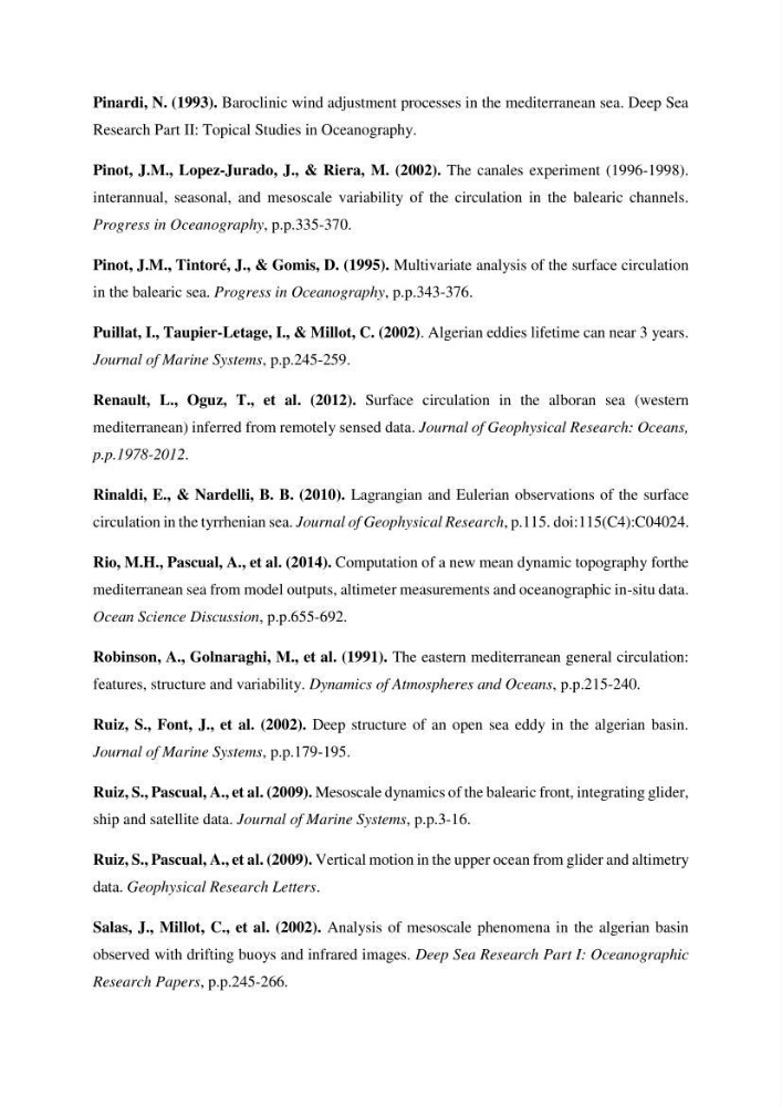 L’utilisation des données in-situ pour l’évaluation des produits CMEMS (physiques et biogéochimiques) dans le bassin Algérien.