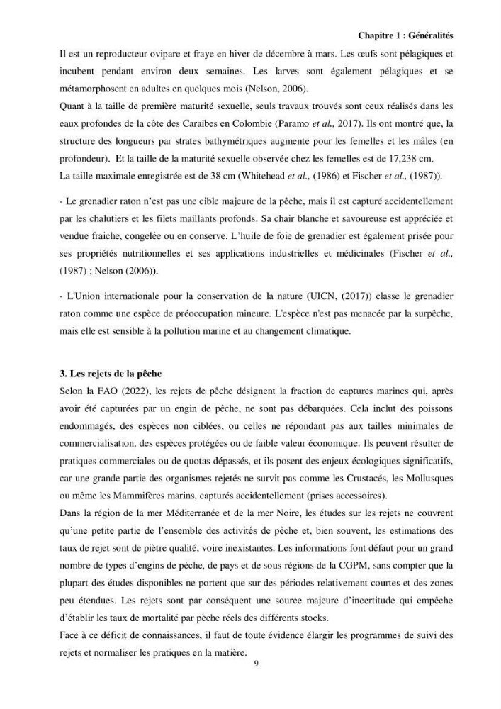 Valorisation d’une espèce de poisson issue des rejets de la pêche au niveau du port de Bouharoun biologie et exploitation de Coelorinchus caelorhincus (Risso, 1810)