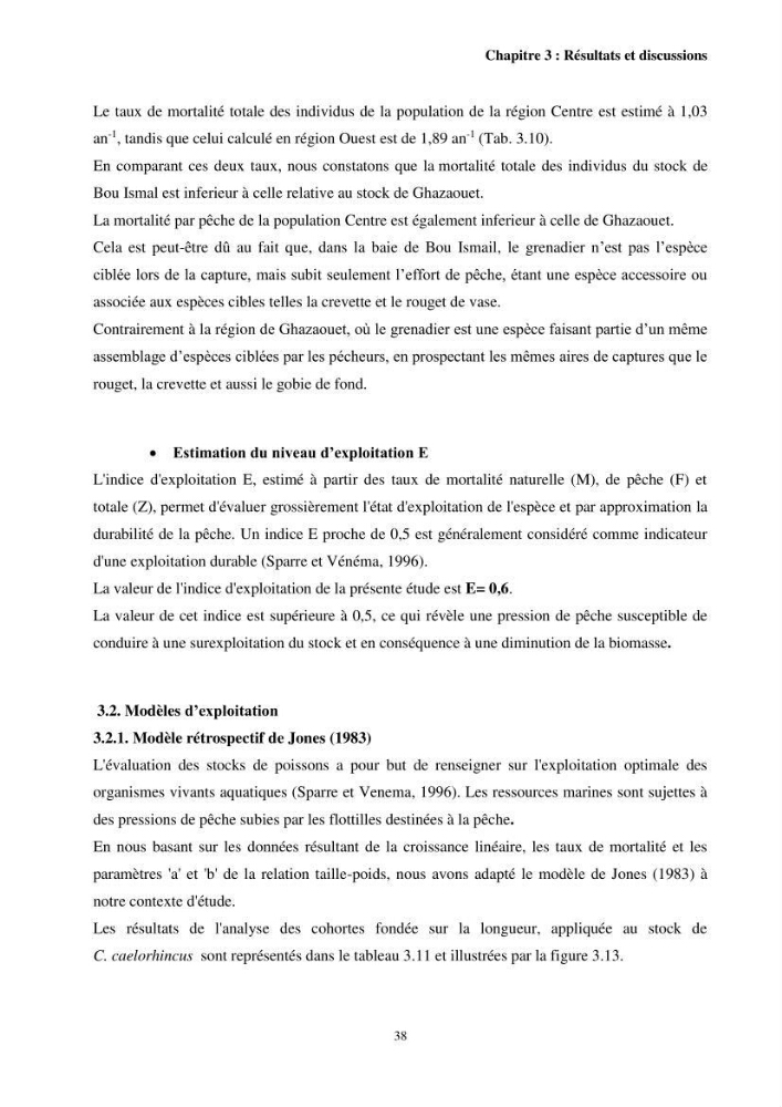 Valorisation d’une espèce de poisson issue des rejets de la pêche au niveau du port de Bouharoun biologie et exploitation de Coelorinchus caelorhincus (Risso, 1810)