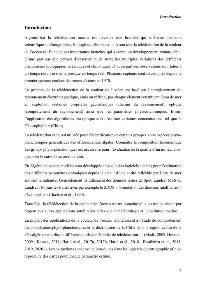 Modélisation du phytoplancton marin et des paramètres biologiques des zones côtières, outils et imagerie satellitale