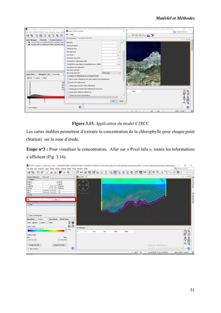Modélisation du phytoplancton marin et des paramètres biologiques des zones côtières, outils et imagerie satellitale