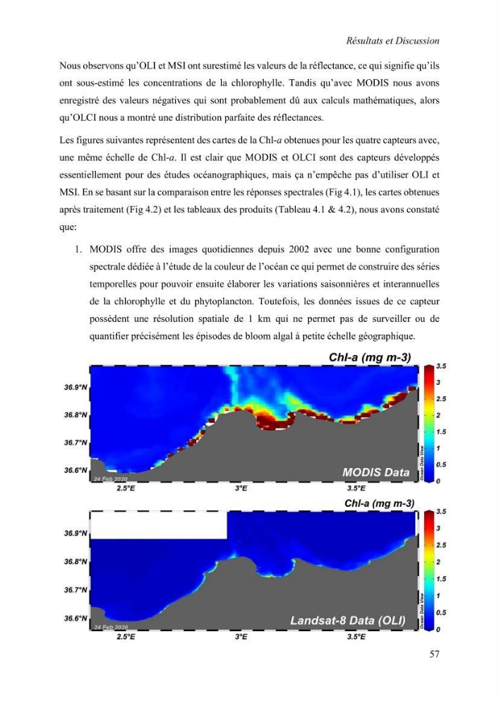 Modélisation du phytoplancton marin et des paramètres biologiques des zones côtières, outils et imagerie satellitale