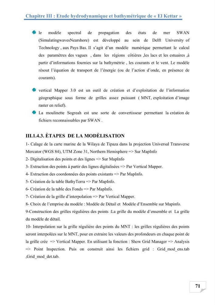 Etude de protection du rivage d\'el kettar-cherchell