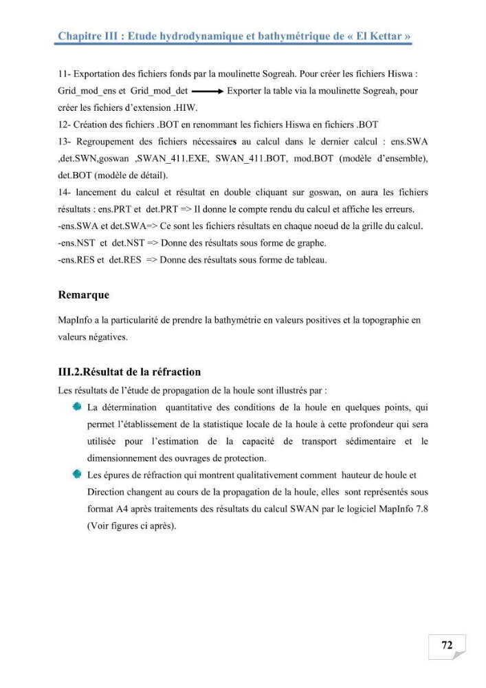Etude de protection du rivage d\'el kettar-cherchell