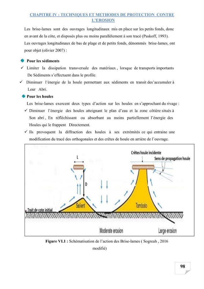 Etude de protection du rivage d\'el kettar-cherchell