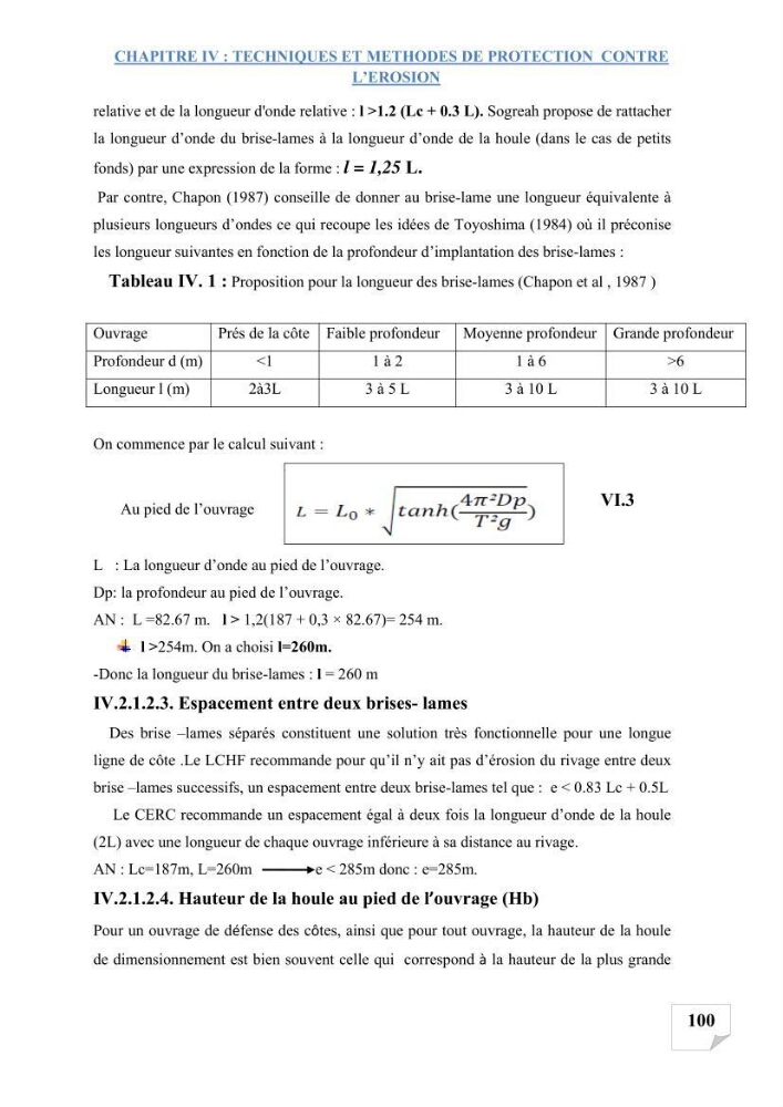 Etude de protection du rivage d\'el kettar-cherchell
