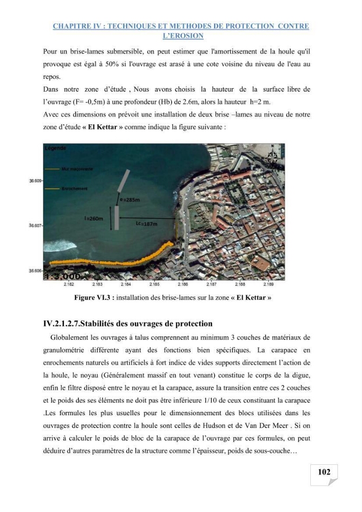 Etude de protection du rivage d\'el kettar-cherchell