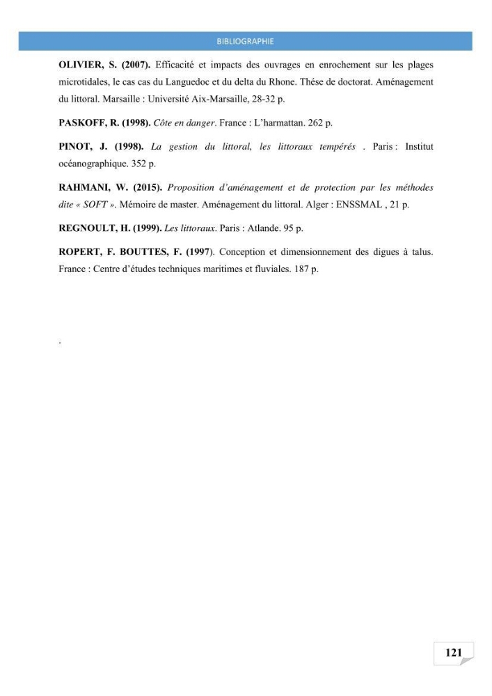Etude de protection du rivage d\'el kettar-cherchell