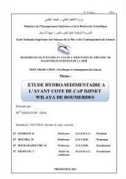 Etude hydro-sédimentaire a l'avant côte de cap djinet wilaya de Boumerdes