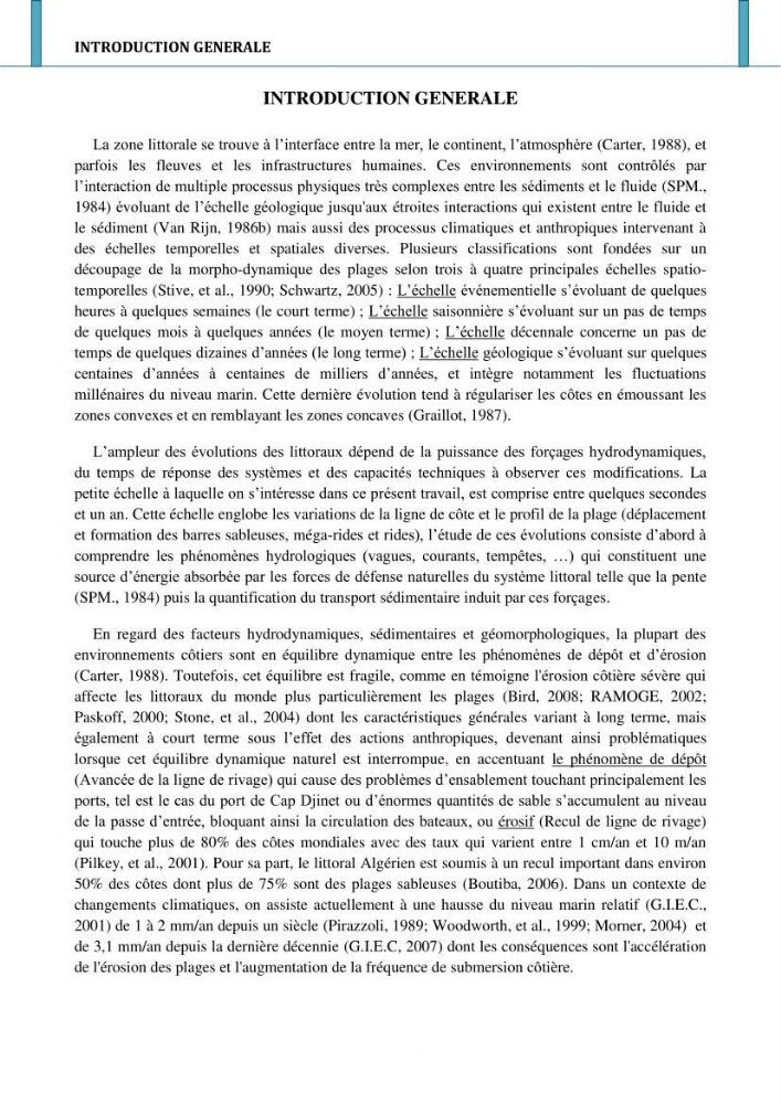 Etude hydro-sédimentaire a l\'avant côte de cap djinet wilaya de Boumerdes