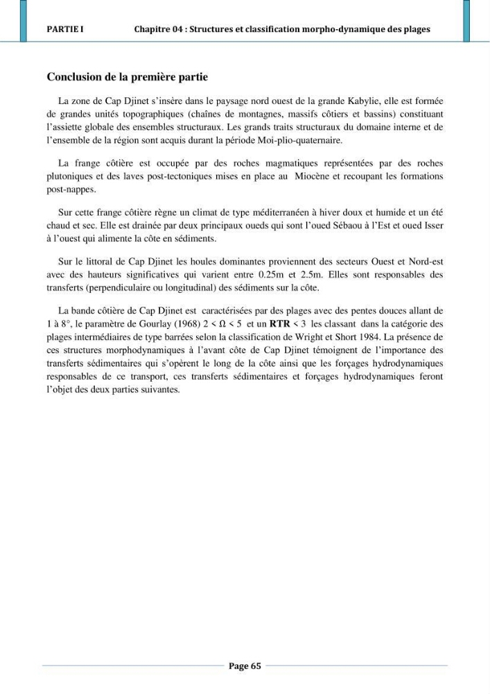 Etude hydro-sédimentaire a l\'avant côte de cap djinet wilaya de Boumerdes