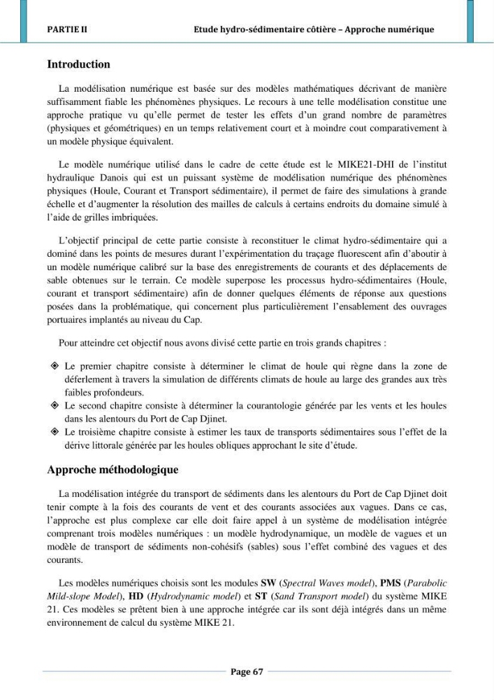 Etude hydro-sédimentaire a l\'avant côte de cap djinet wilaya de Boumerdes