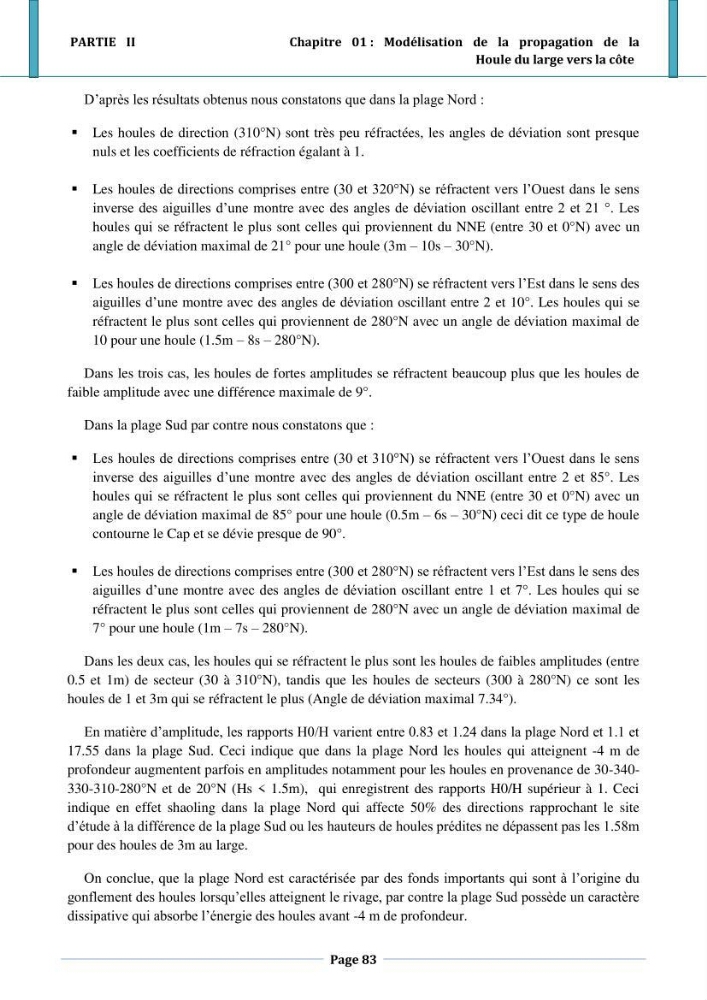 Etude hydro-sédimentaire a l\'avant côte de cap djinet wilaya de Boumerdes