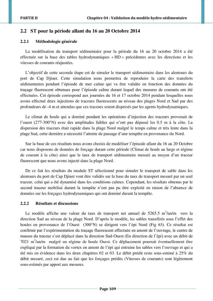 Etude hydro-sédimentaire a l\'avant côte de cap djinet wilaya de Boumerdes