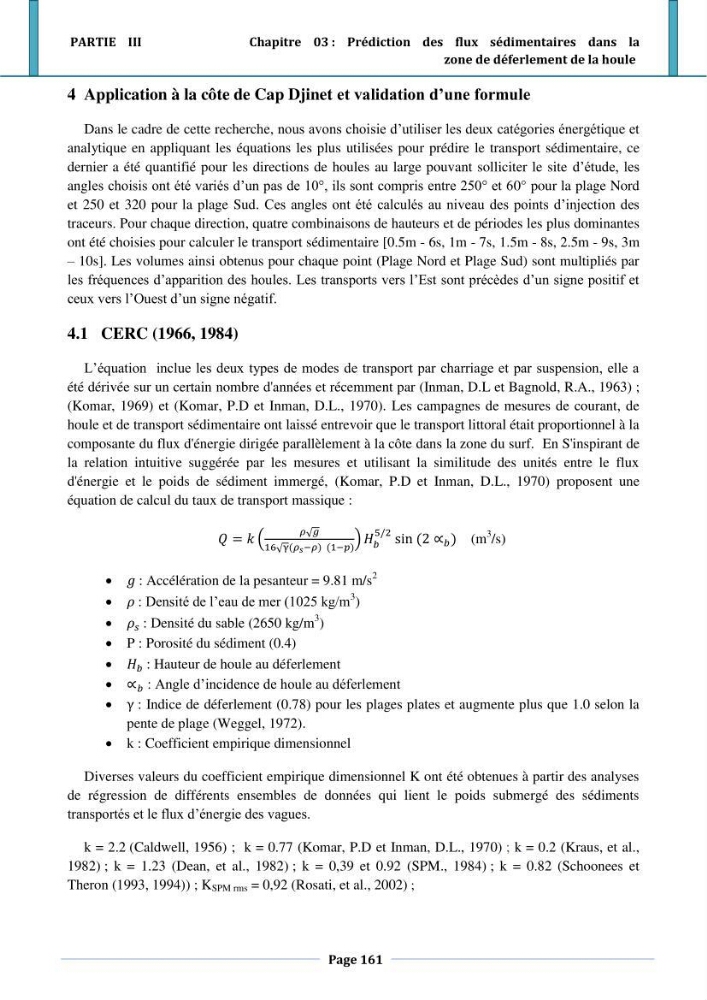 Etude hydro-sédimentaire a l\'avant côte de cap djinet wilaya de Boumerdes