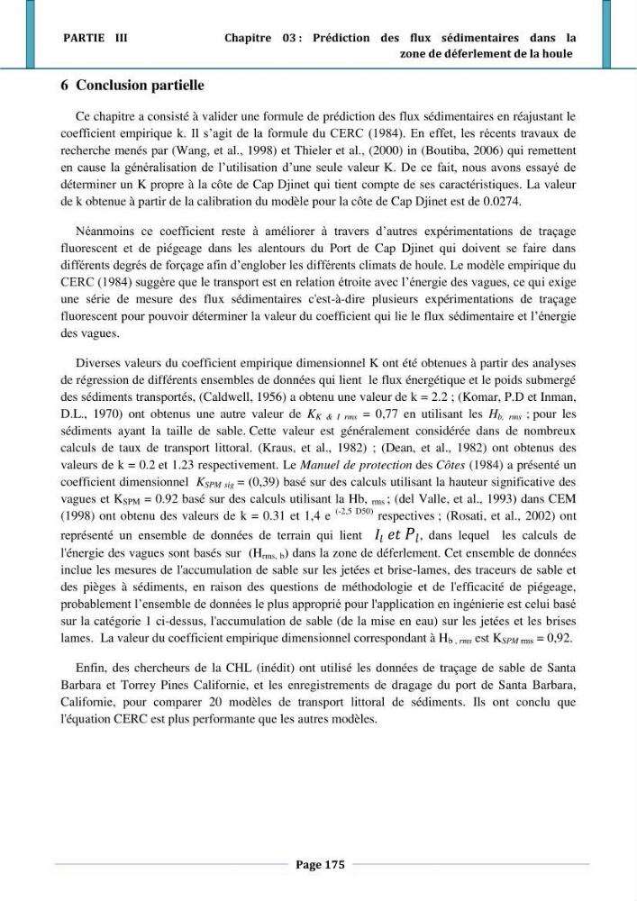 Etude hydro-sédimentaire a l\'avant côte de cap djinet wilaya de Boumerdes
