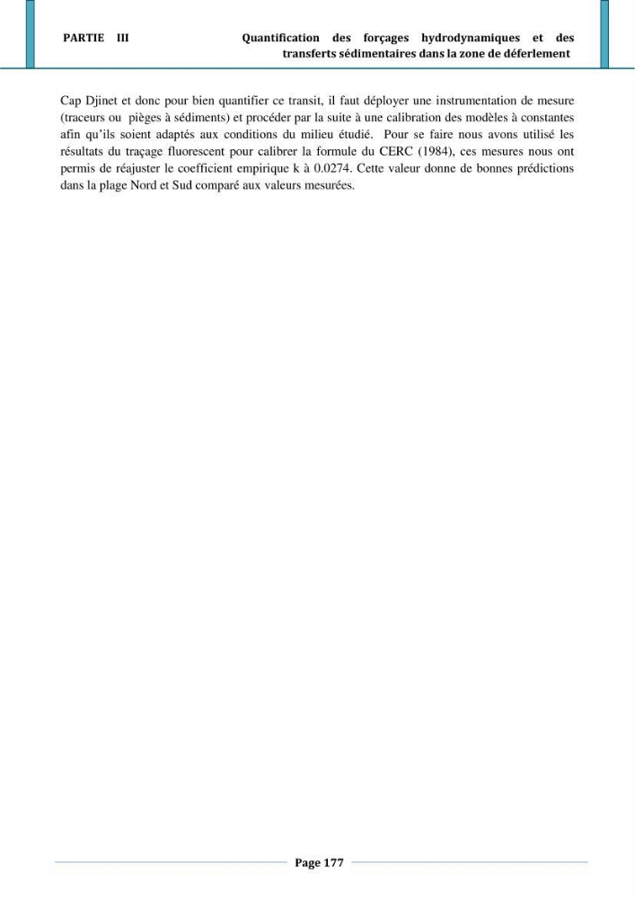 Etude hydro-sédimentaire a l\'avant côte de cap djinet wilaya de Boumerdes