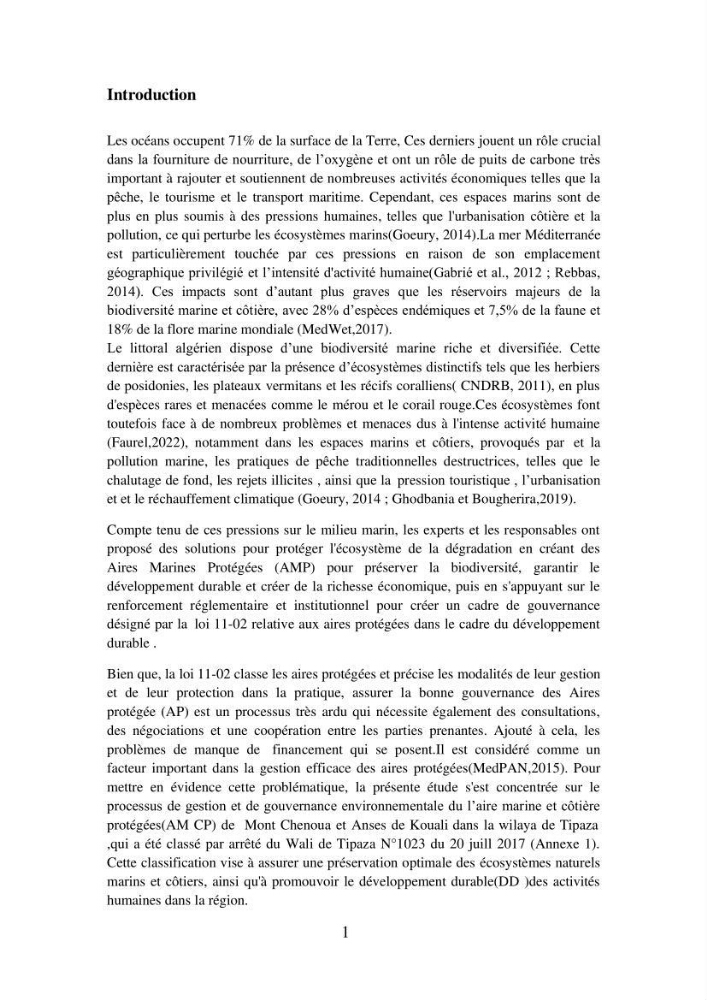 Suivi de la mise en oeuvre de la gestion intégrée de l\'aire marine et côtière protégée du mont Cheoua/Anses de Kouali et évaluation des critères requis pour sa candidature à la liste de lUICN
