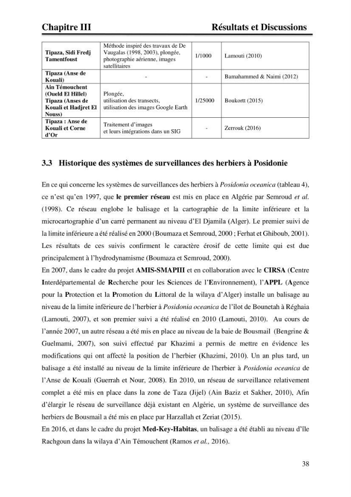 Distribution des herbiers et des espèces associées aux herbiers à Posidonia oceanica de la côte algérienne: