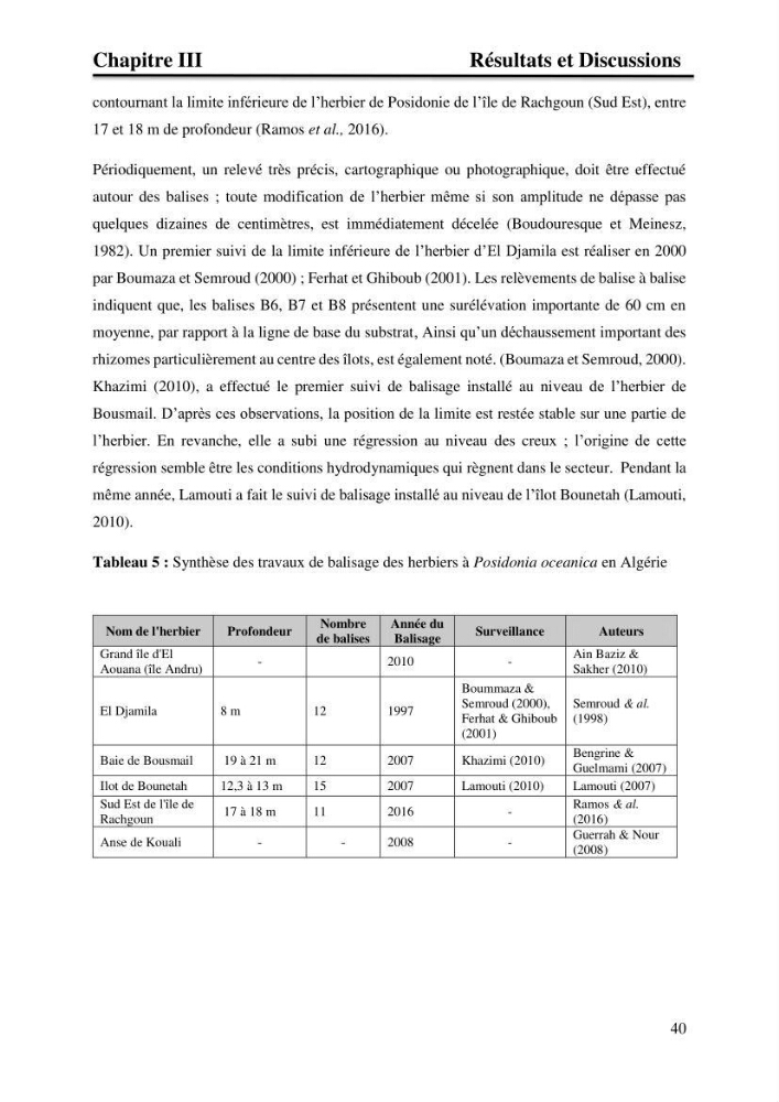 Distribution des herbiers et des espèces associées aux herbiers à Posidonia oceanica de la côte algérienne: