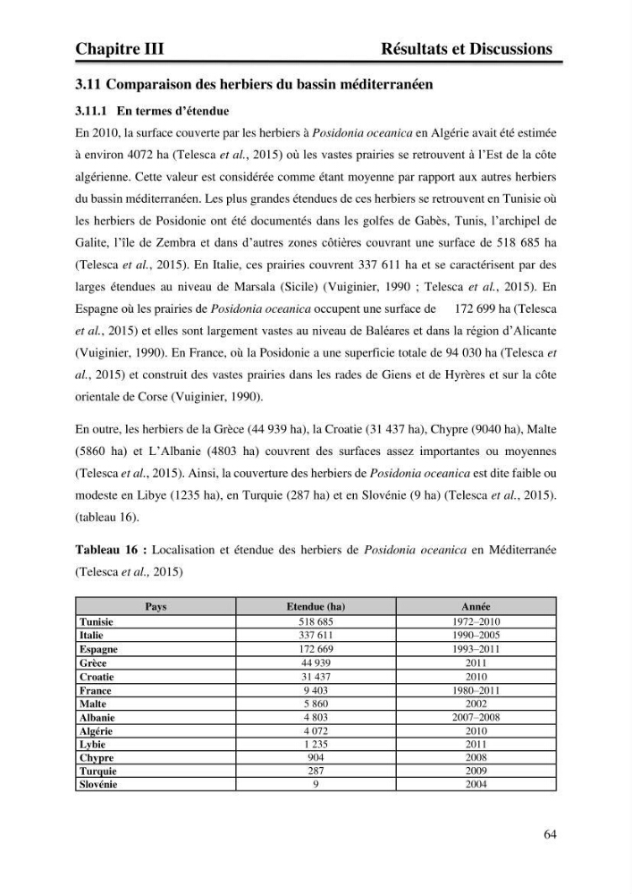 Distribution des herbiers et des espèces associées aux herbiers à Posidonia oceanica de la côte algérienne: