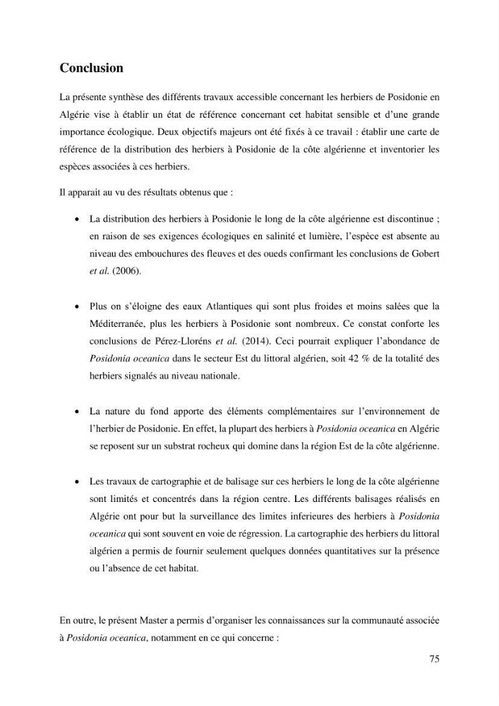 Distribution des herbiers et des espèces associées aux herbiers à Posidonia oceanica de la côte algérienne: