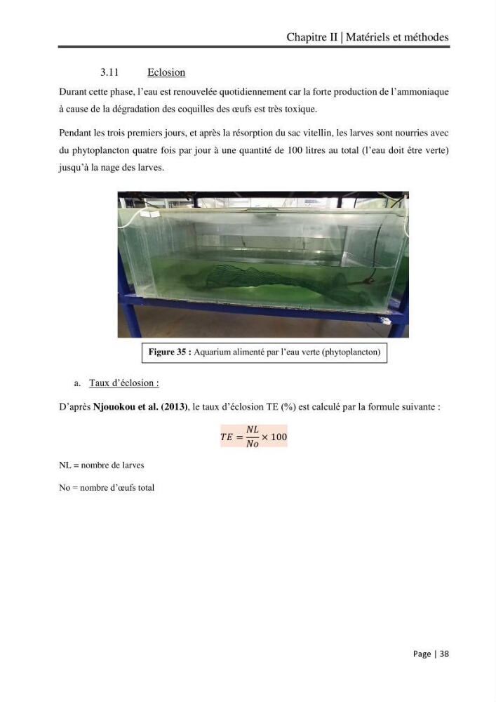 Maitrise et suivi de la reproduction artificielle et de l\'alevinage de la carpe koi (Cyprinus carpio carpio)