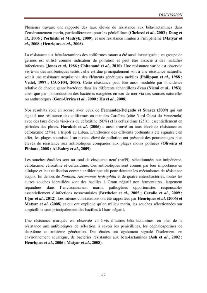 Détection de la résistance bactérienne aux antibiotiques dans l\'environnement marin, influence des apports anthropiques