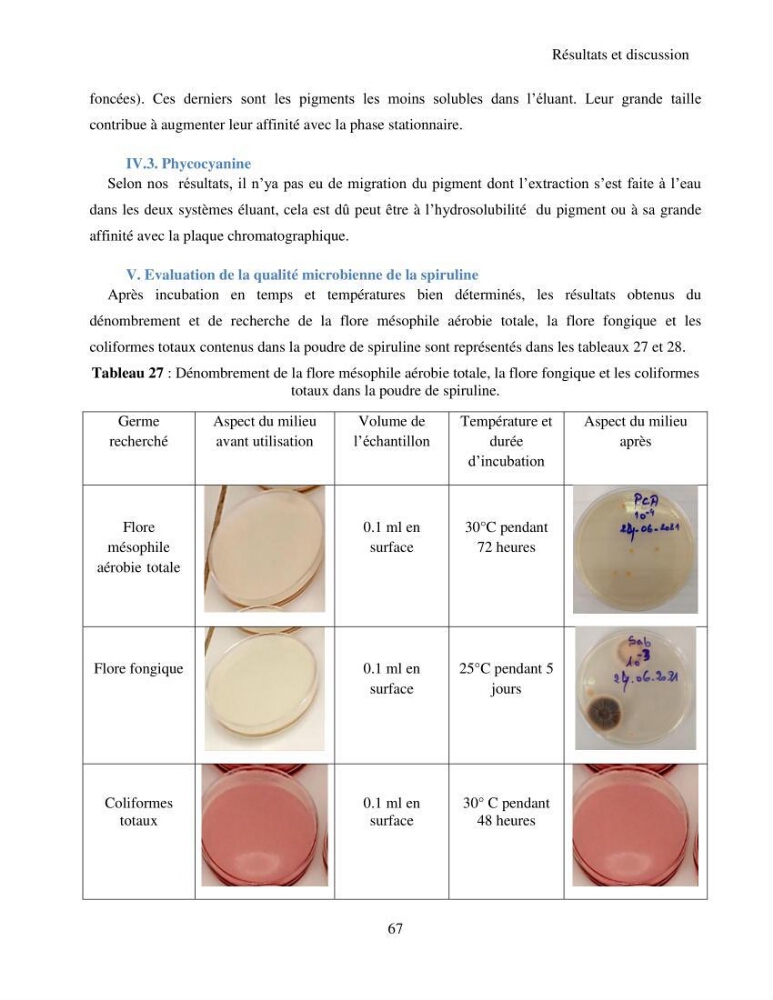 Extraction et identification des pigments de micro-algues à usage alimentaire et pharmaceutique: