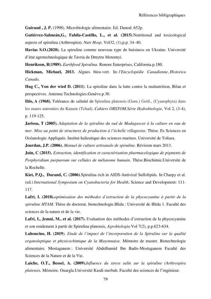 Extraction et identification des pigments de micro-algues à usage alimentaire et pharmaceutique: