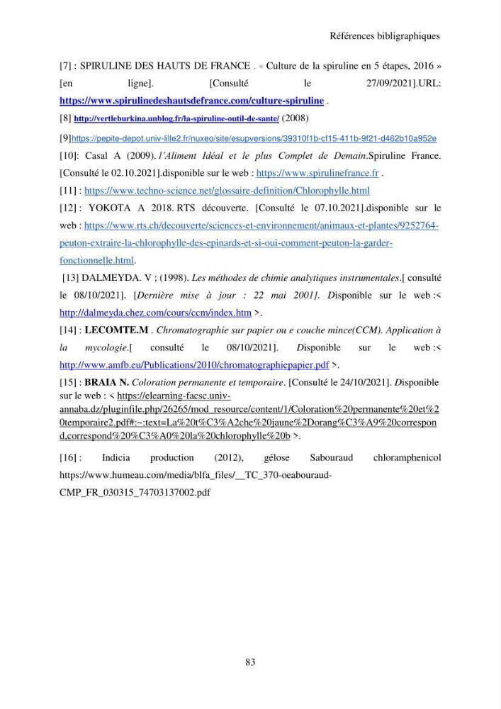 Extraction et identification des pigments de micro-algues à usage alimentaire et pharmaceutique: