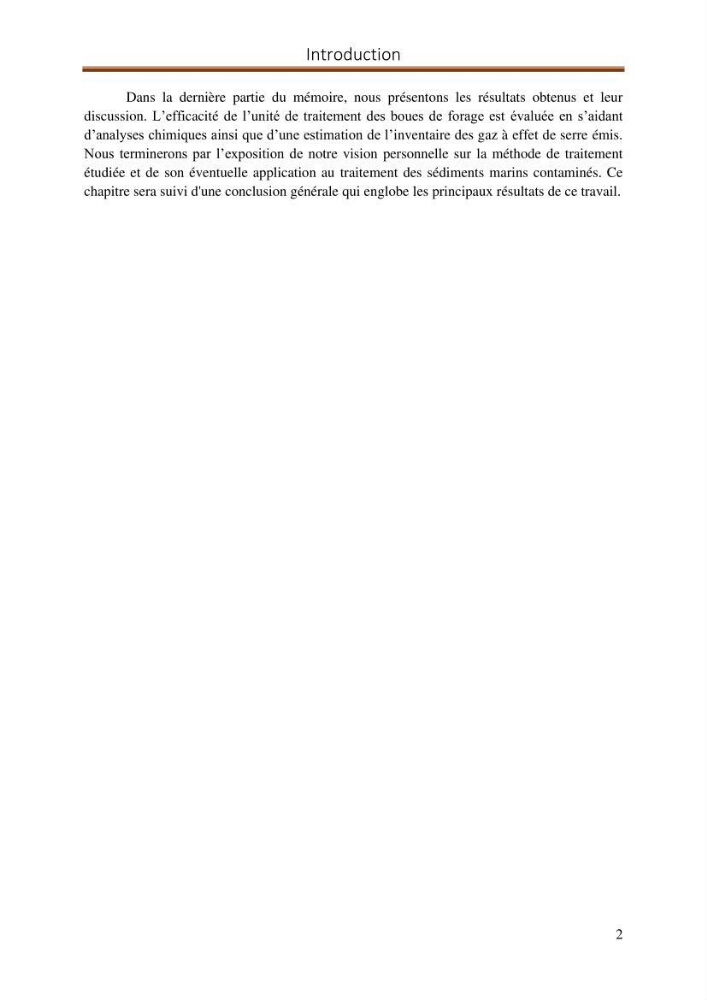 Evaluation d\'un procédé de traitement d\'un solcontaminé par les hydrocarbures: cas des bourbiers de forage