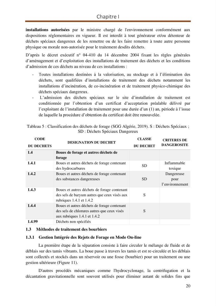 Evaluation d\'un procédé de traitement d\'un solcontaminé par les hydrocarbures: cas des bourbiers de forage