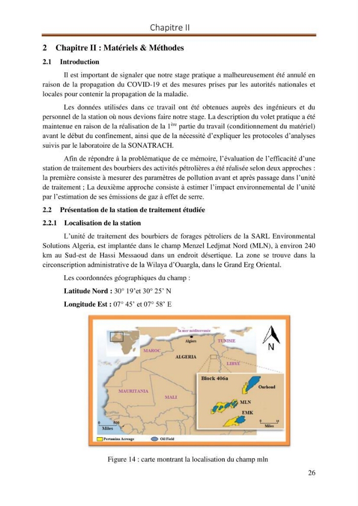 Evaluation d\'un procédé de traitement d\'un solcontaminé par les hydrocarbures: cas des bourbiers de forage