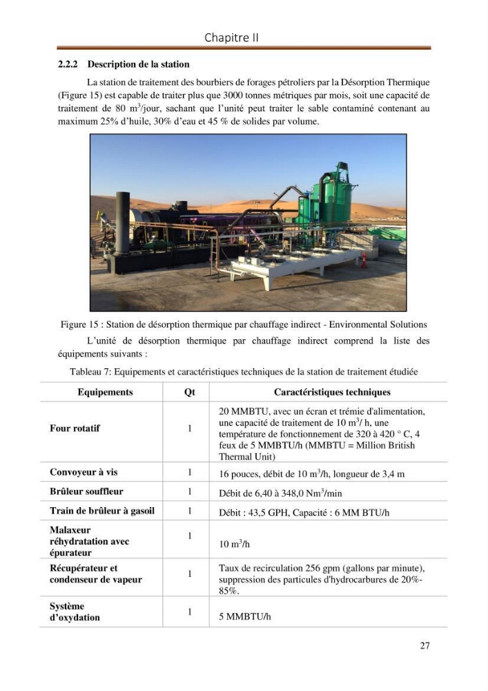 Evaluation d\'un procédé de traitement d\'un solcontaminé par les hydrocarbures: cas des bourbiers de forage