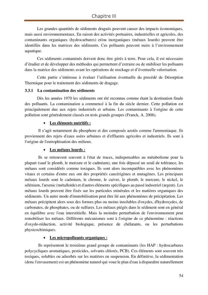 Evaluation d\'un procédé de traitement d\'un solcontaminé par les hydrocarbures: cas des bourbiers de forage