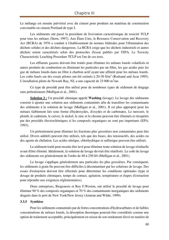Evaluation d\'un procédé de traitement d\'un solcontaminé par les hydrocarbures: cas des bourbiers de forage