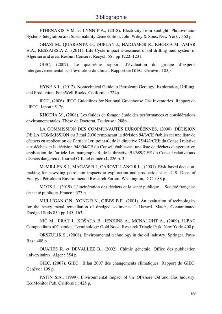Evaluation d\'un procédé de traitement d\'un solcontaminé par les hydrocarbures: cas des bourbiers de forage