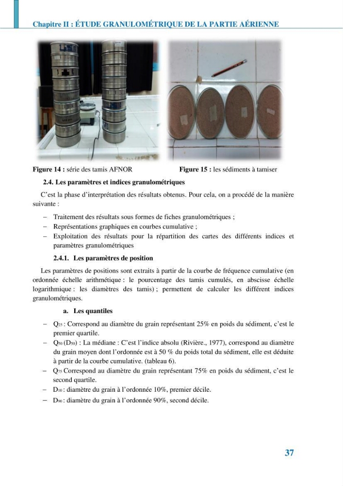 Etude géomorpho-sédimentaire de la zone côtière du parc National de Taza: wilaya de Jijel