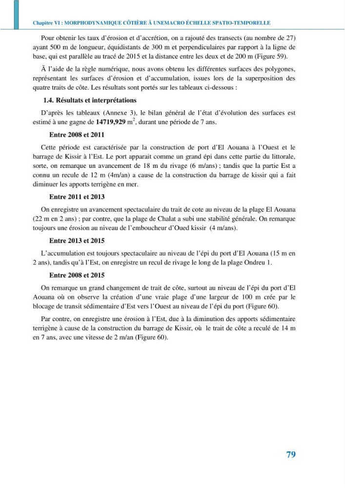 Etude géomorpho-sédimentaire de la zone côtière du parc National de Taza: wilaya de Jijel