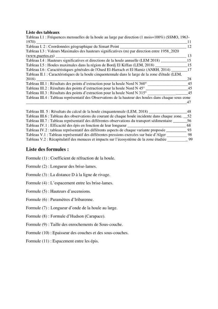 Etude d’aménagement de la baie d’Alger zone située entre Bordj El Kiffan (Le Lido) et Verte Rive:
